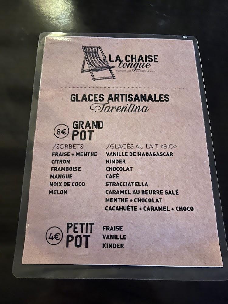 La Chaise Longue - Menu Image 1